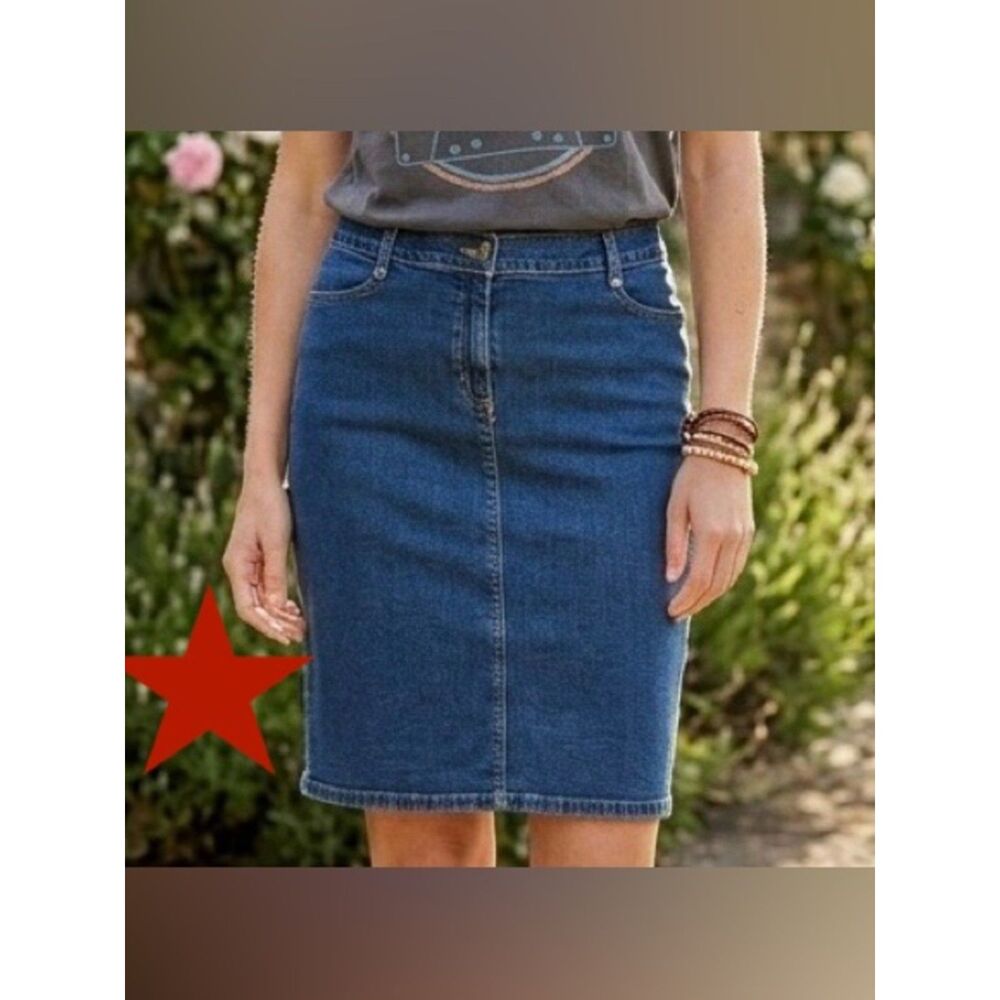 Oh Baby Dark Blue Jean Skirt sz LG
